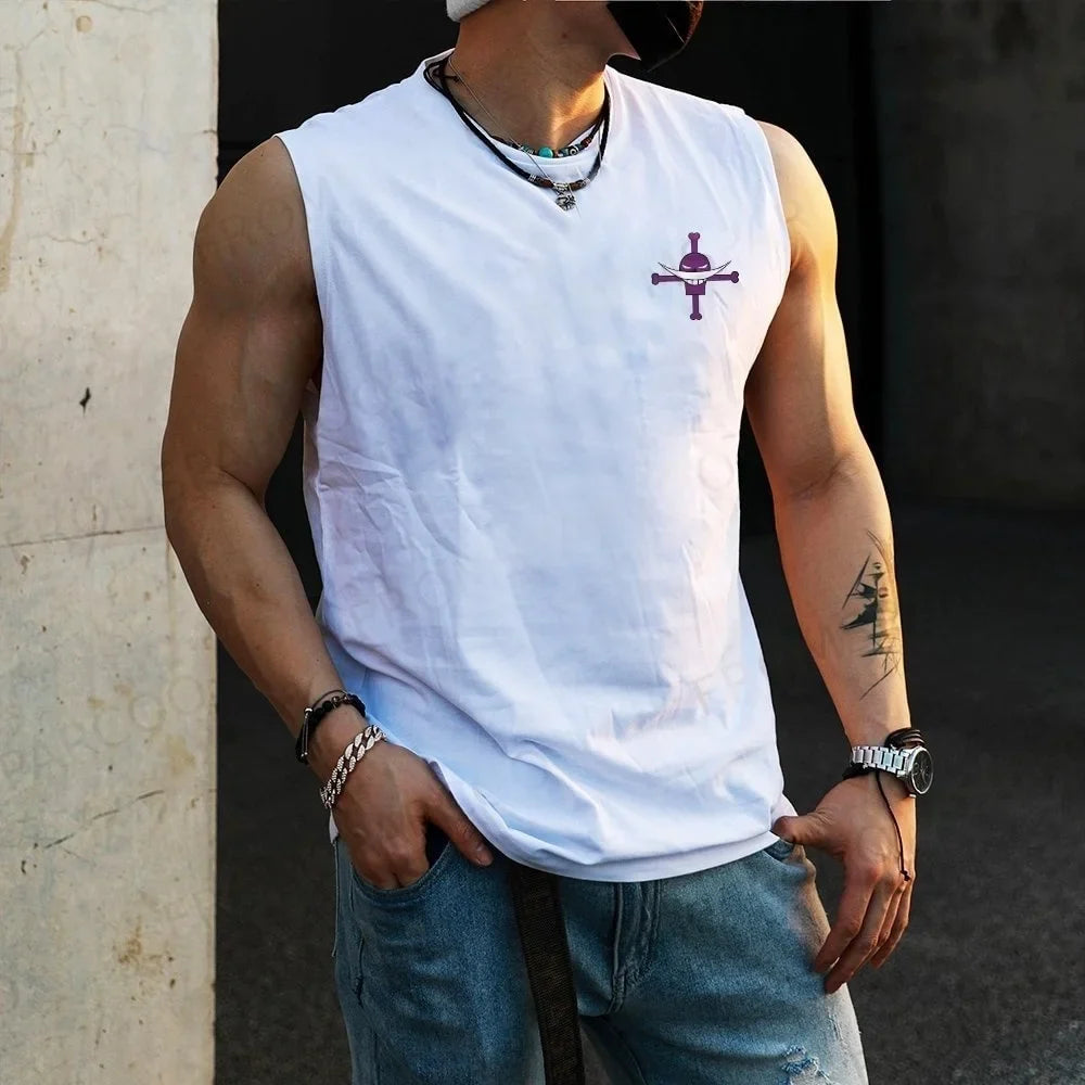 One Piece Whitebeard Pirates Anime Tank Top | Fitness Vest