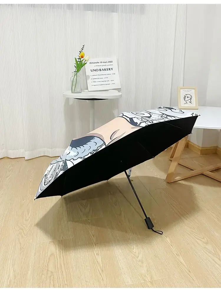 One Piece Nika Luffy Fold Umbrella Automatic Sunscreen