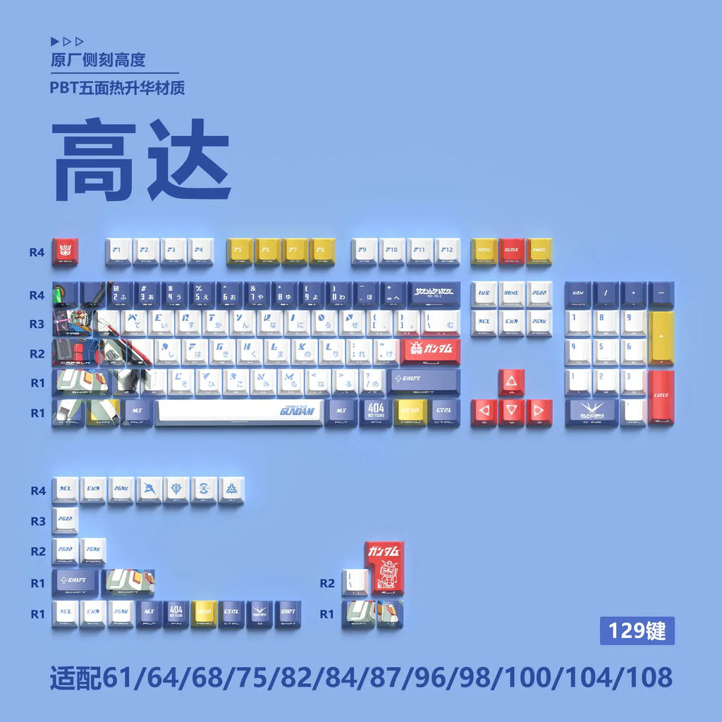 Miyu 129-Key OEM PBT Translucent Keycaps | Custom Mech