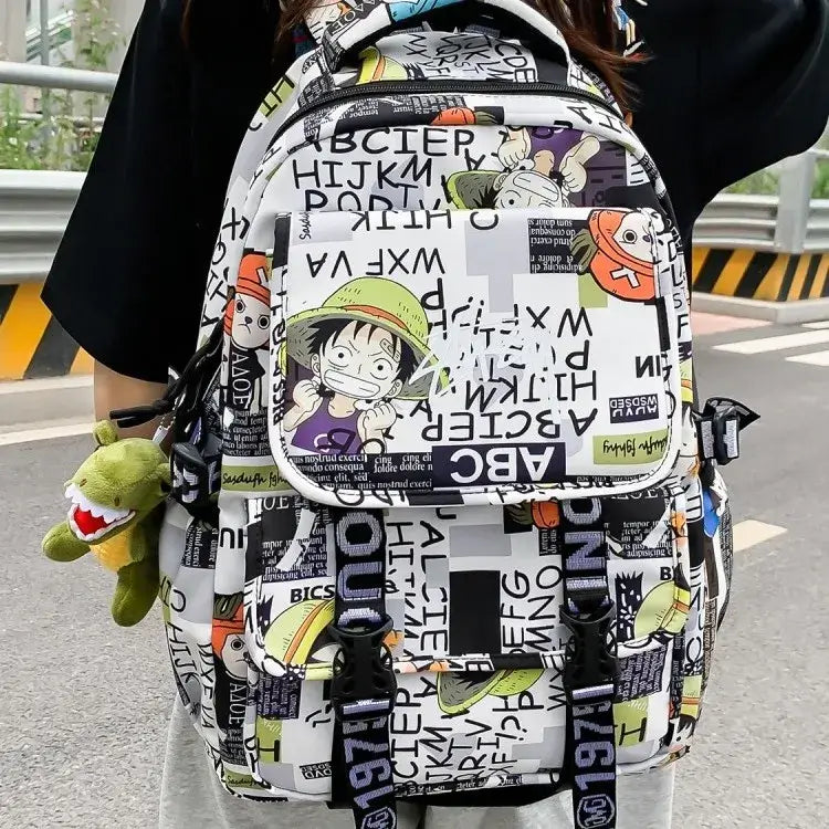 One Piece Luffy Backpack: High-Capacity Anime School Bag
