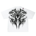 Oversized Cotton Tee Skull Print Unisex Streetwear Gym Top