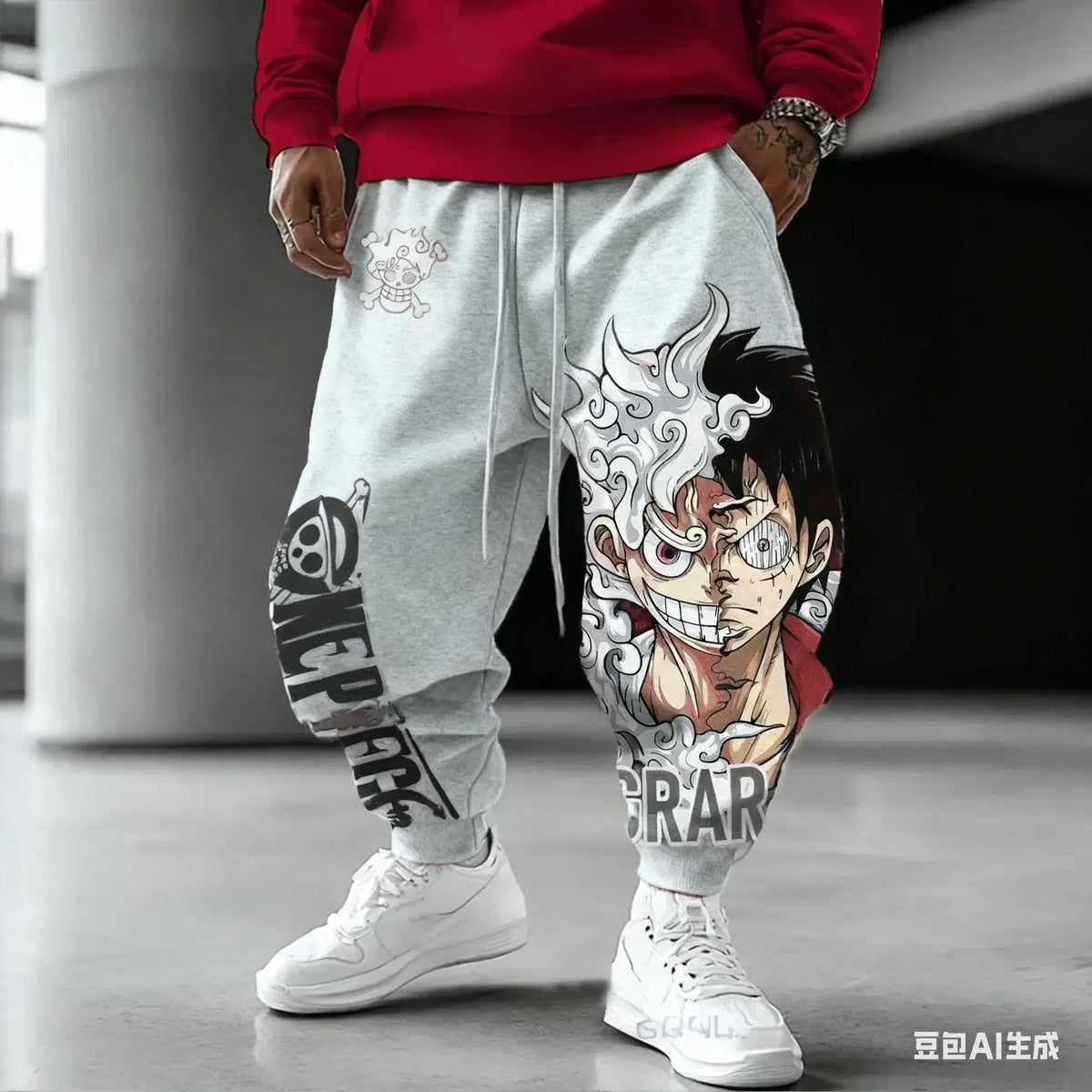 Luffy Gear 5 Pants: Sun God Nika Winter Streetwear