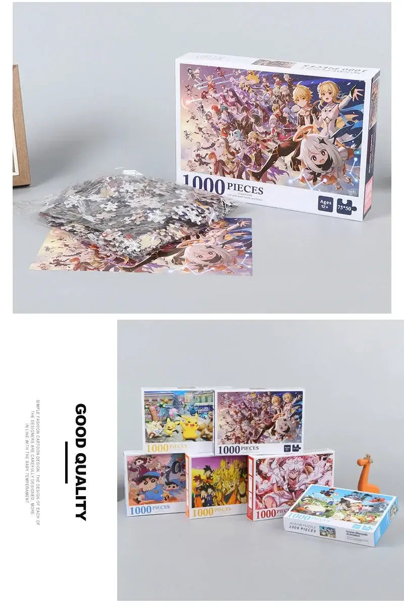 Japanese Anime Puzzle – 1000 Piece Stress-Relief Fun for All Ages