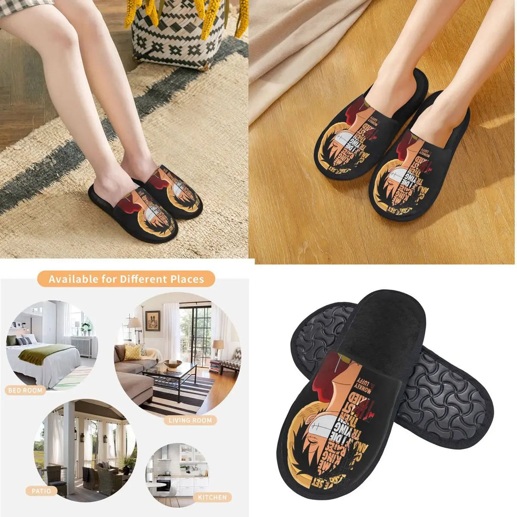 One Piece Luffy Memory Foam House Slippers | Cozy Anime
