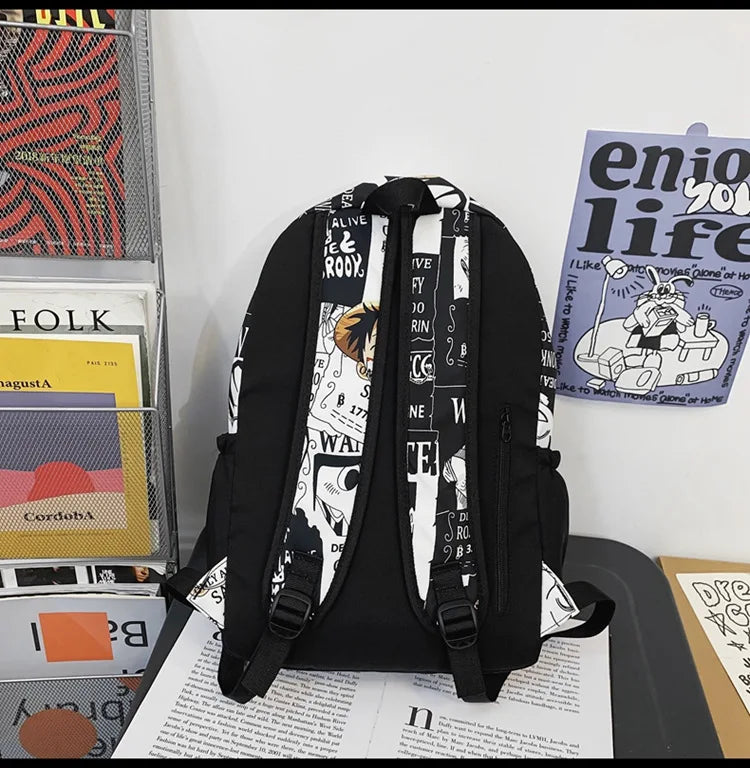 One Piece Luffy Anime Backpack | School Laptop Travel Bag