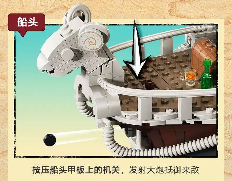 One Piece Going Merry Building Blocks: Pirate Ship Assembly Toy