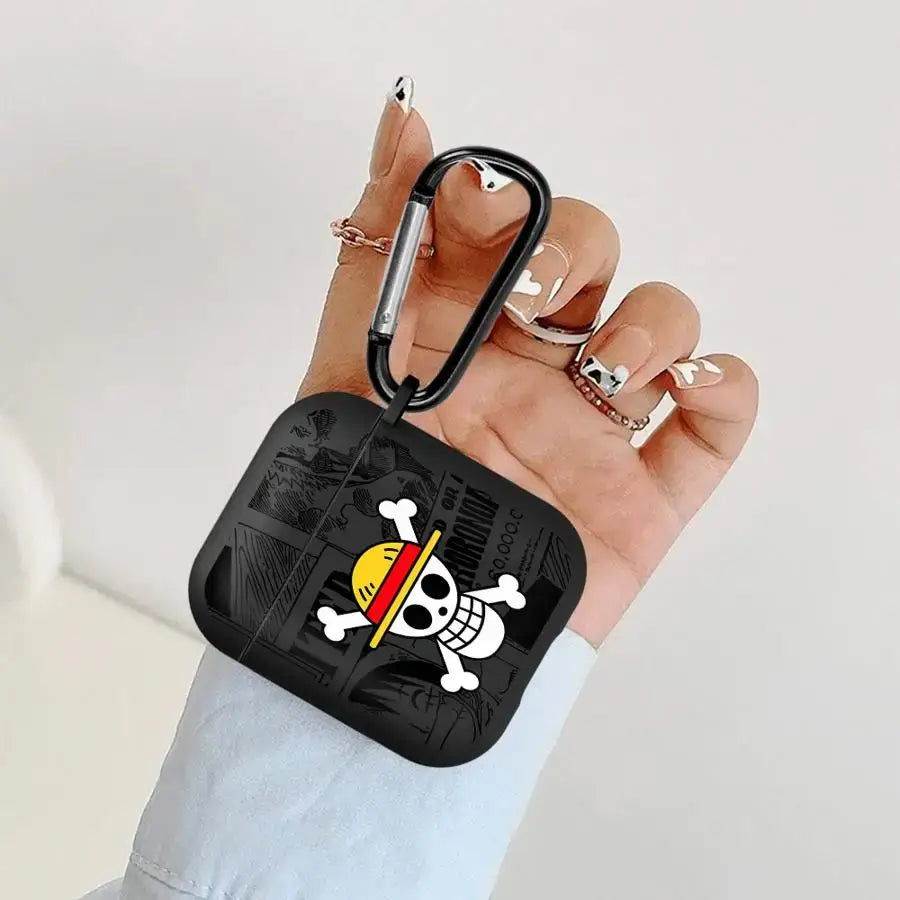 One Piece AirPods Case Cool Logo Protective Cover Hard Shell