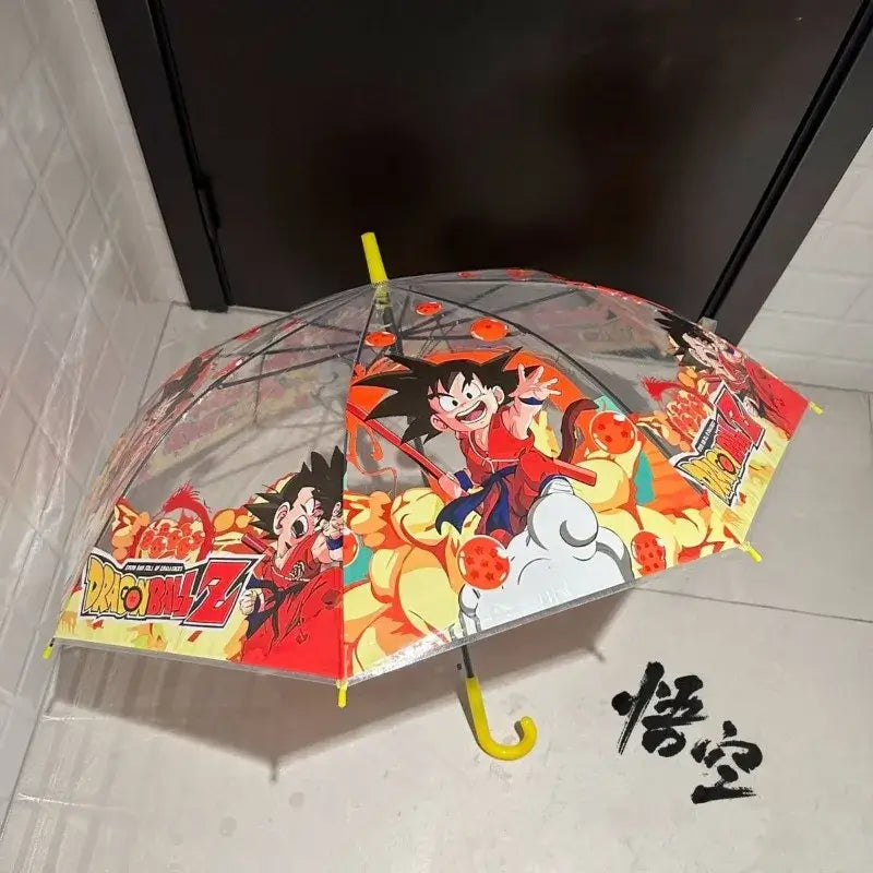 Dragon Ball Goku Folding Transparent Umbrella | Anime Gift