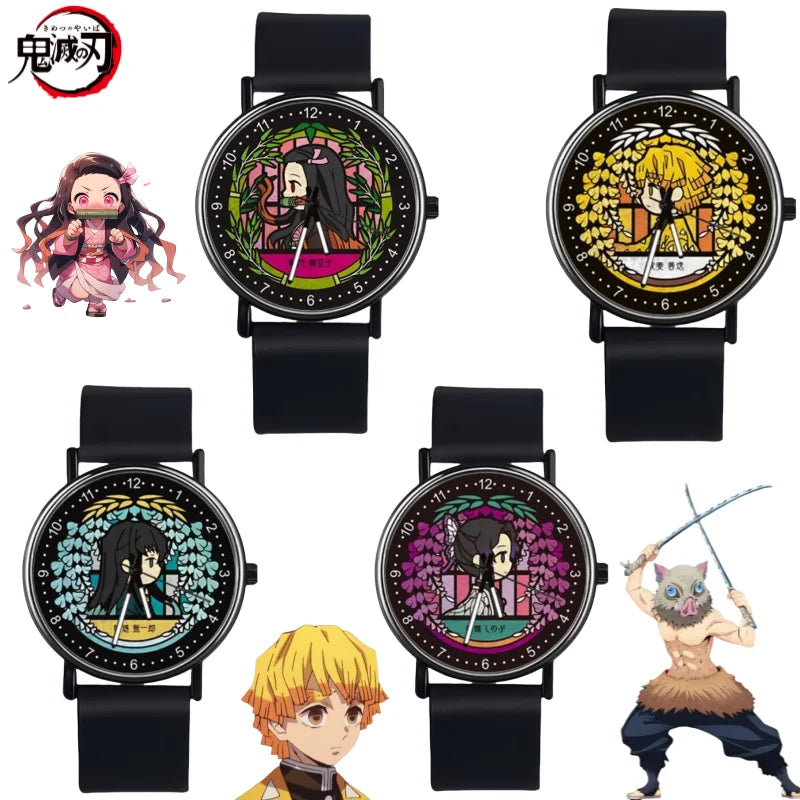 Demon Slayer Nezuko Sanemi Anime Student Analog Watch