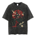 Uchiha Sasuke T-shirt: Retro Washed Oversized Anime Tee