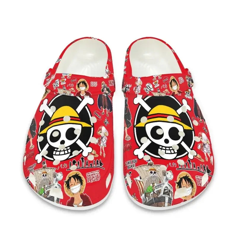 One Piece Medical Clogs: Luffy & Zoro Non-Slip Surgical Shoes