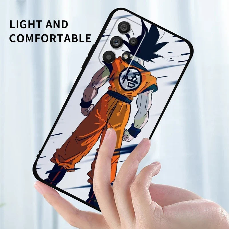 Anime Goku phone cases for Samsung A53 A52 A33 A32 A51 A71 A21S A13 A73 A50 A22 A23 A03 A72 A54 A12 5G Black Phone Case