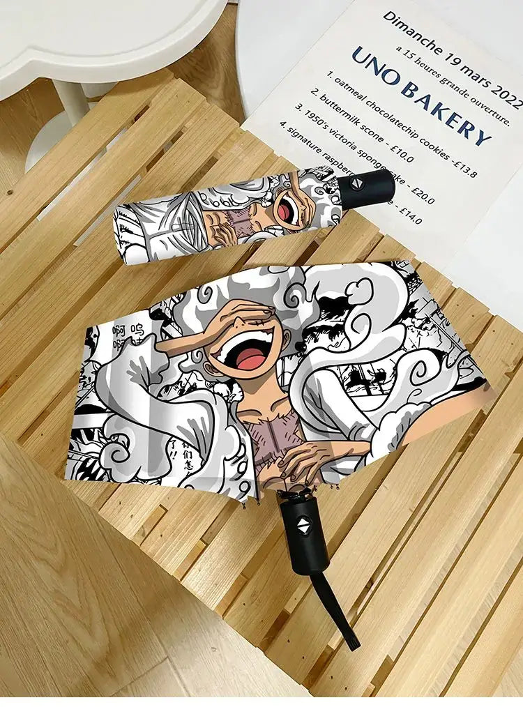One Piece Nika Luffy Fold Umbrella Automatic Sunscreen