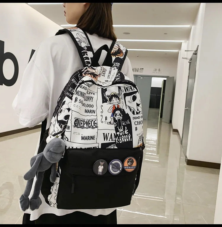 One Piece Luffy Anime Backpack | School Laptop Travel Bag