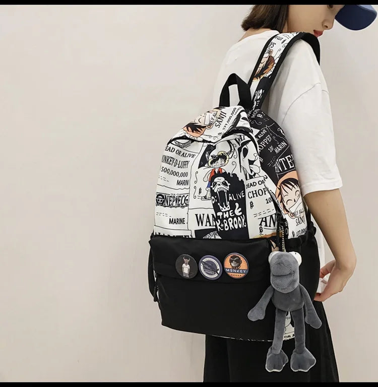 One Piece Luffy Anime Backpack | School Laptop Travel Bag