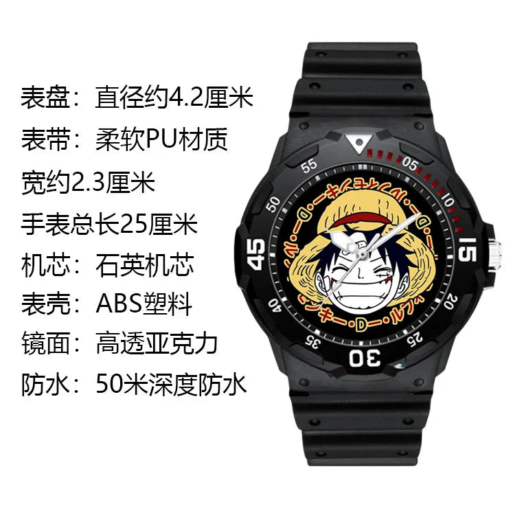 One Piece Anime Minimalist Quartz Watch | Luffy Zoro Gift