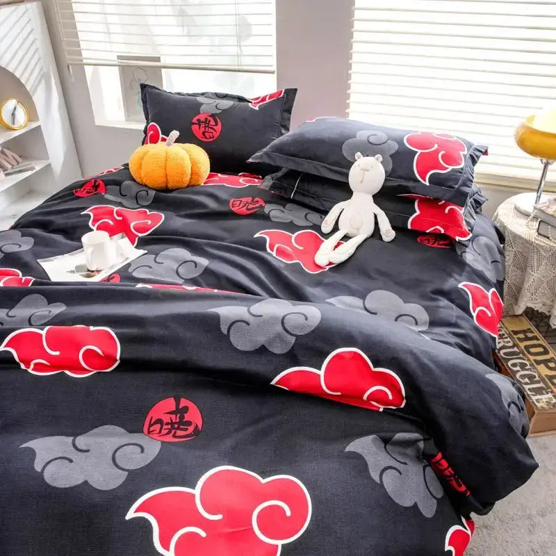 Naruto Akatsuki Bedding Set: Cute Anime Duvet Cover