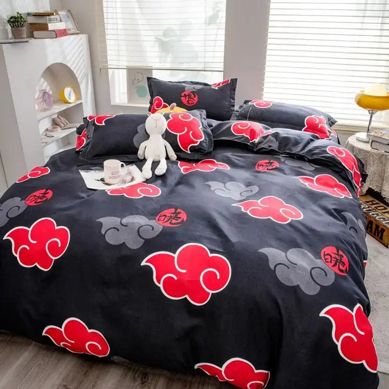 Naruto Akatsuki Bedding Set: Cute Anime Duvet Cover