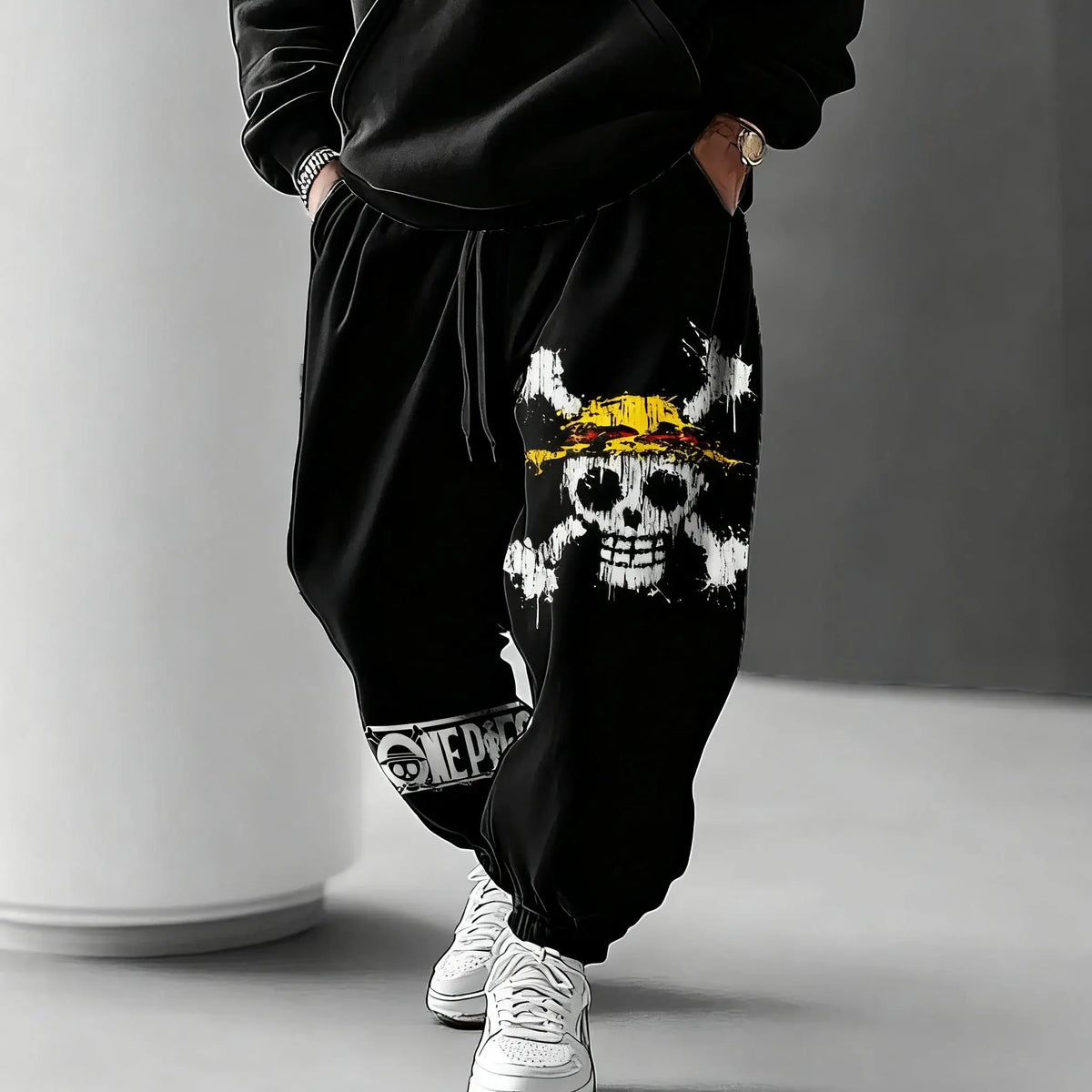 One Piece Graphic Joggers: Y2K Anime Streetwear Pants