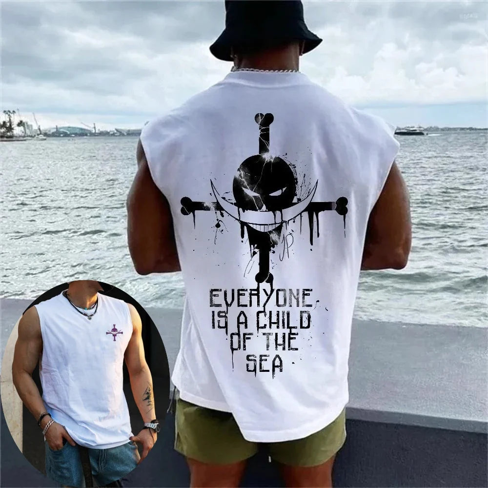 One Piece Whitebeard Pirates Anime Tank Top | Fitness Vest