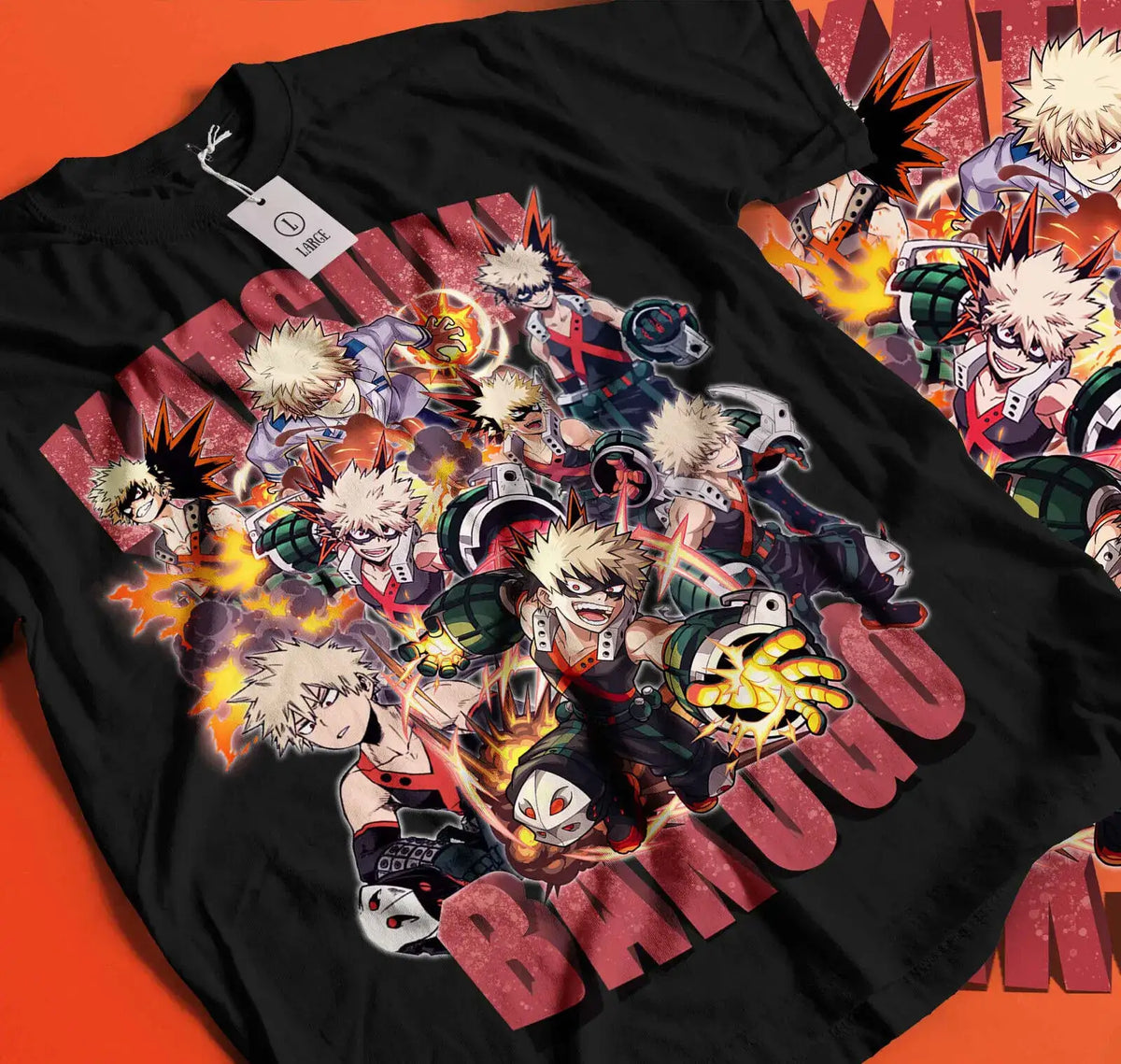 Katsuki Bakugo T-Shirt: MHA Manga Hero Anime Gift