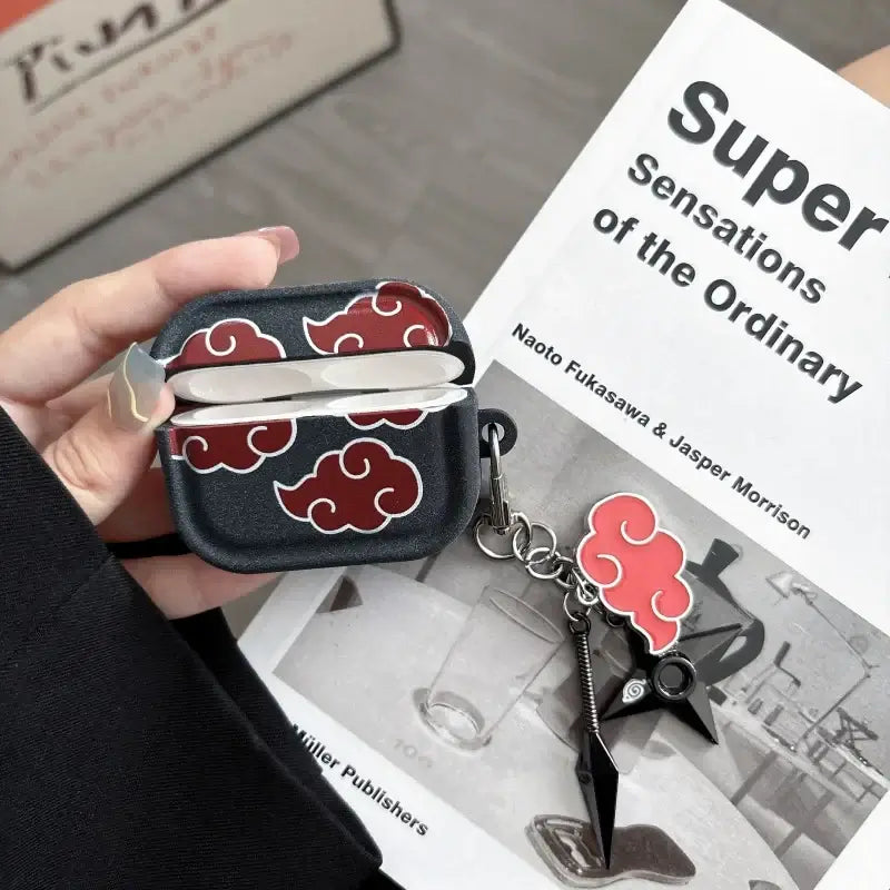 Naruto Akatsuki AirPods Case Shuriken Pendant Protective