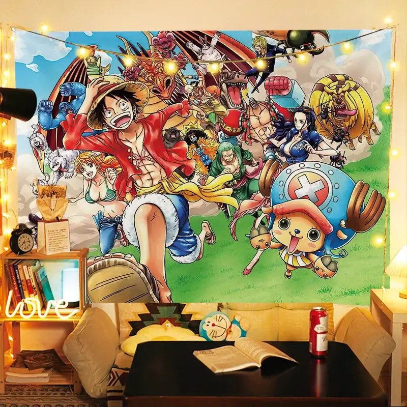 One Piece Luffy Tapestry: Anime Wall Hanging Decor