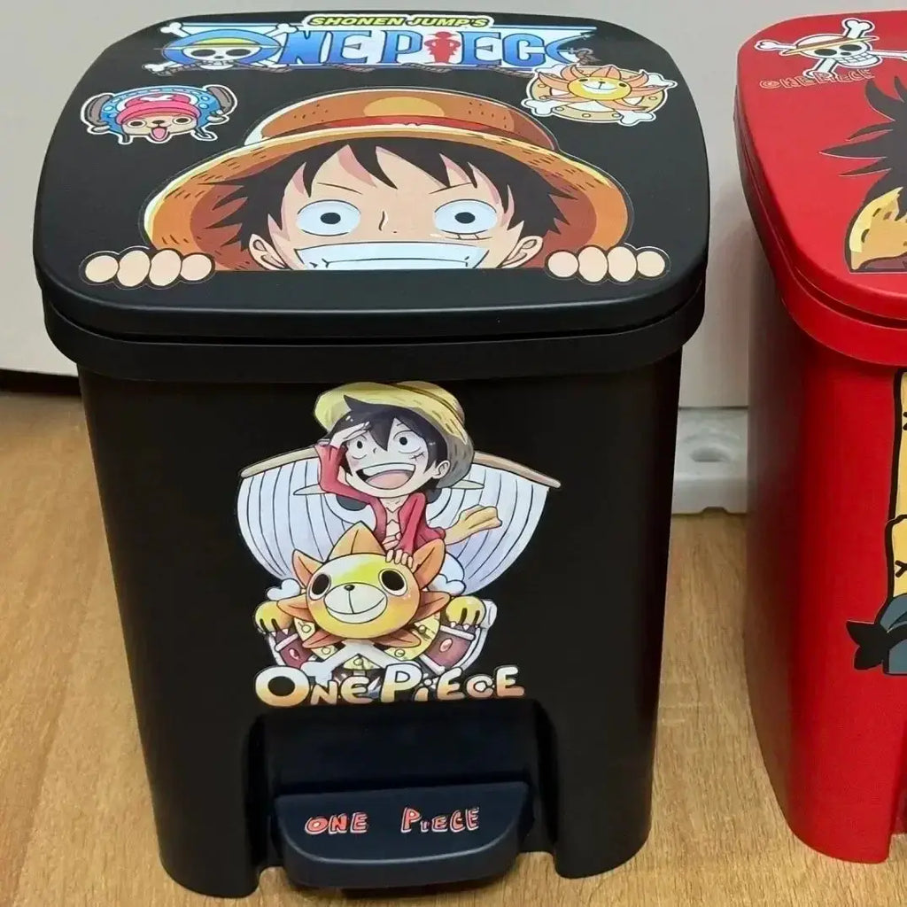 Luffy One Piece Trash Bin Foot Pedal Large Capacity Home