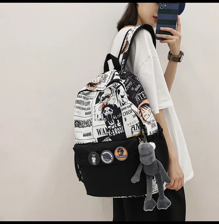 One Piece Luffy Anime Backpack | School Laptop Travel Bag