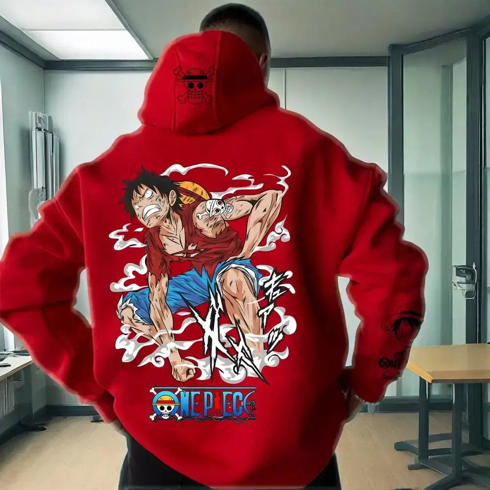 One Piece Luffy Hooded Sweater 2025 Trend Jacket