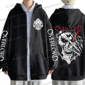 Overlord Horror Skull Hooded Shirt Harajuku Zip Up