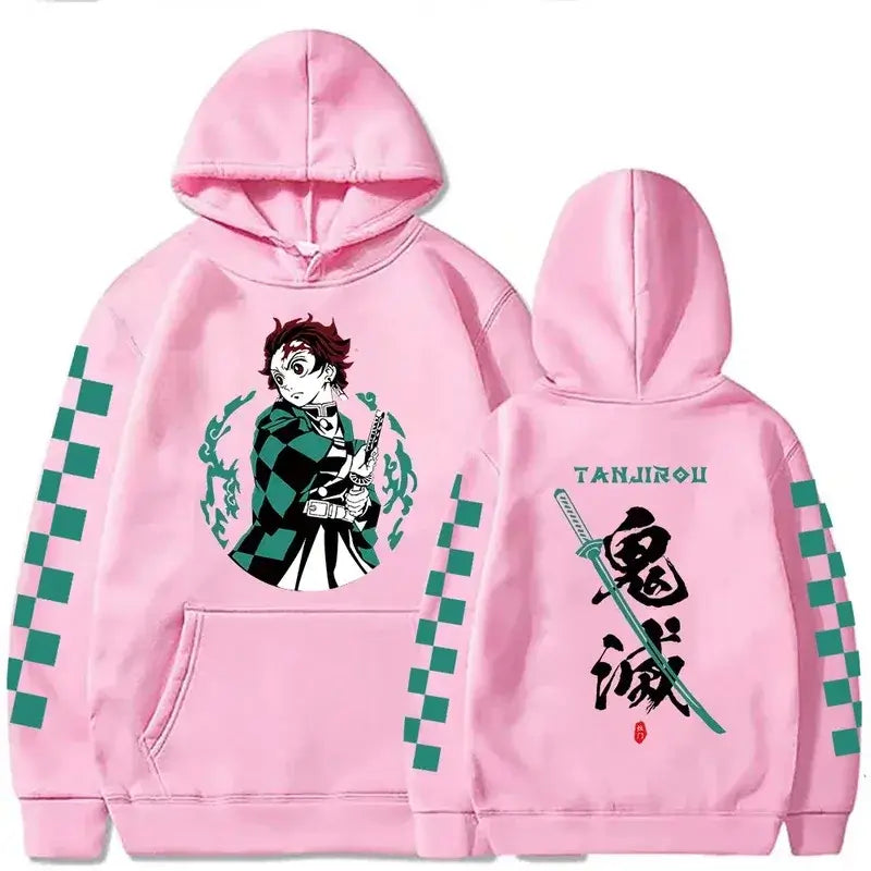 Tanjiro Kamado Hoodie: Plus Size Demon Slayer Sweatshirt