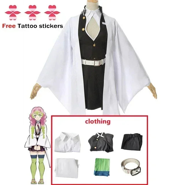 Mitsuri Kanroji Cosplay Costume: Love Hashira Kimono Set