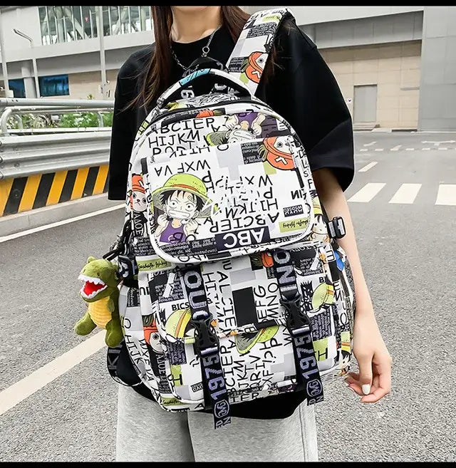One Piece Luffy Backpack: High-Capacity Anime School Bag