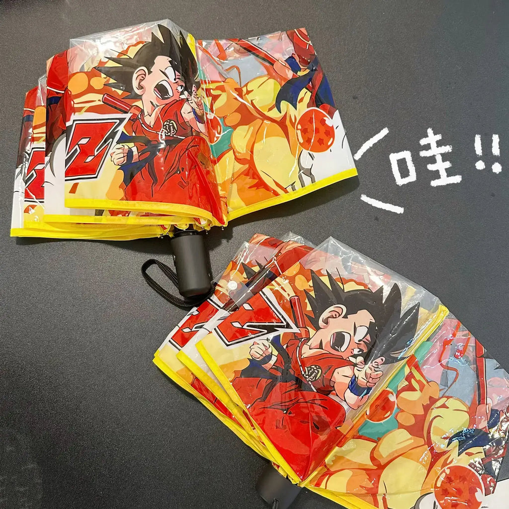 Dragon Ball Goku Folding Transparent Umbrella | Anime Gift