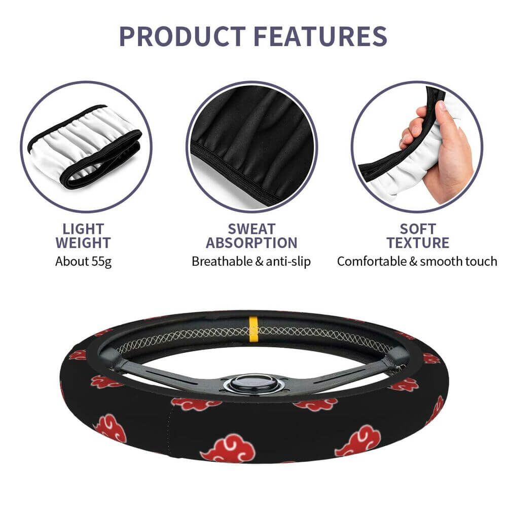 Naruto Akatsuki Anime Steering Wheel Cover | 38cm Car