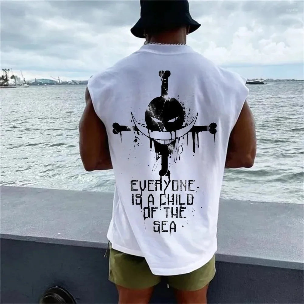 One Piece Whitebeard Pirates Anime Tank Top | Fitness Vest