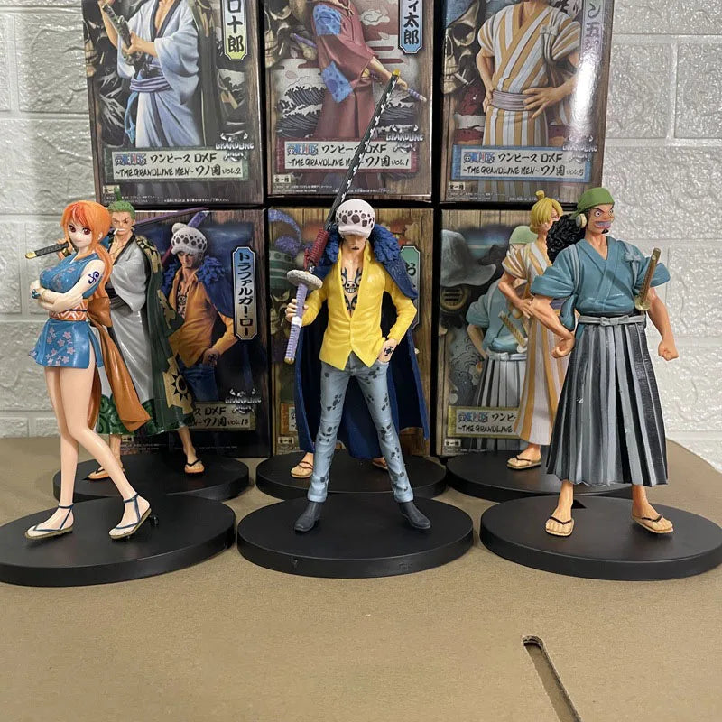 One Piece 17cm Anime Figure: Luffy Zoro Yamato Statue