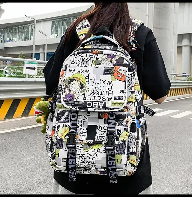 One Piece Luffy Backpack: High-Capacity Anime School Bag