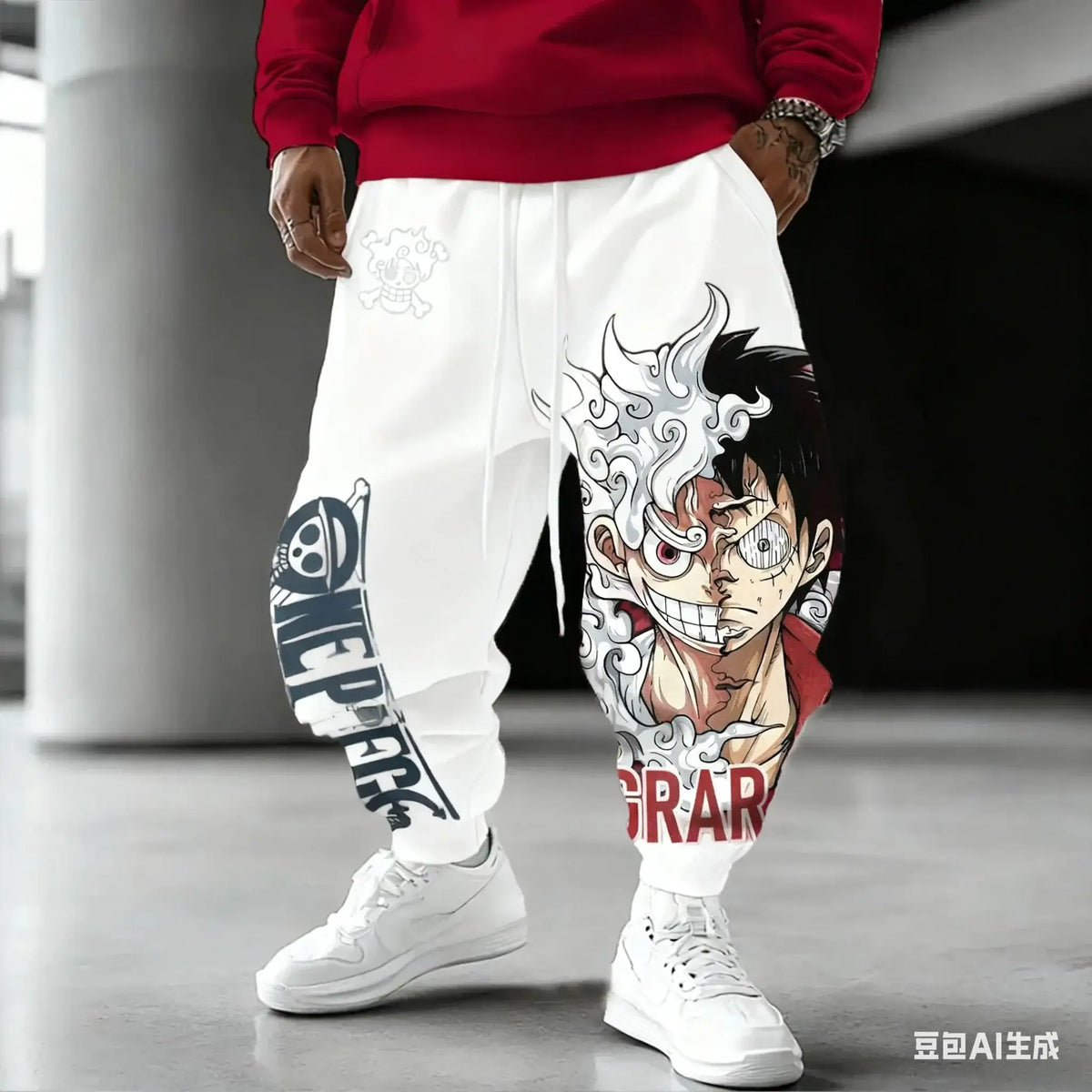Luffy Gear 5 Pants: Sun God Nika Winter Streetwear
