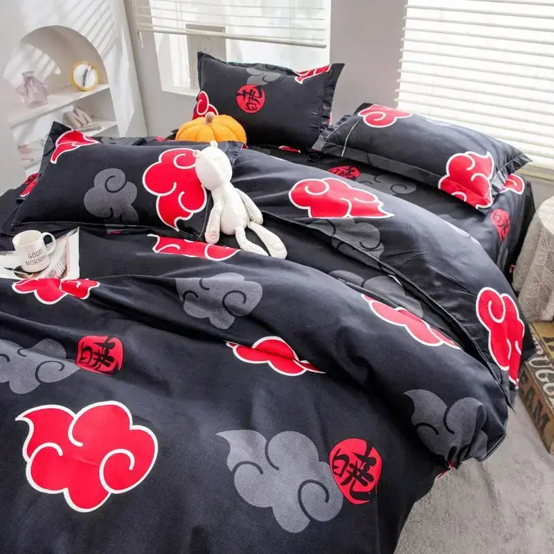 Naruto Akatsuki Bedding Set: Cute Anime Duvet Cover
