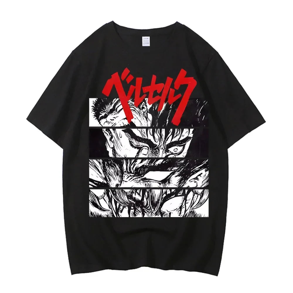 Anime Berserk T-shirt Summer Women's Short Sleeve T-shirt Printed Top 2025 Trendy T-shirt Fan Clothing Graphic T Shirts Y2K Tops