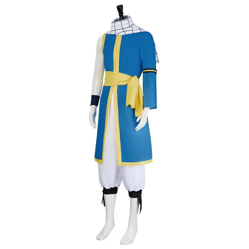 Natsu Dragneel Fairy Tail Cosplay Costume Blue Black