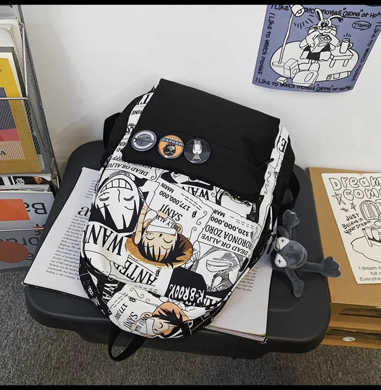 One Piece Luffy Anime Backpack | School Laptop Travel Bag