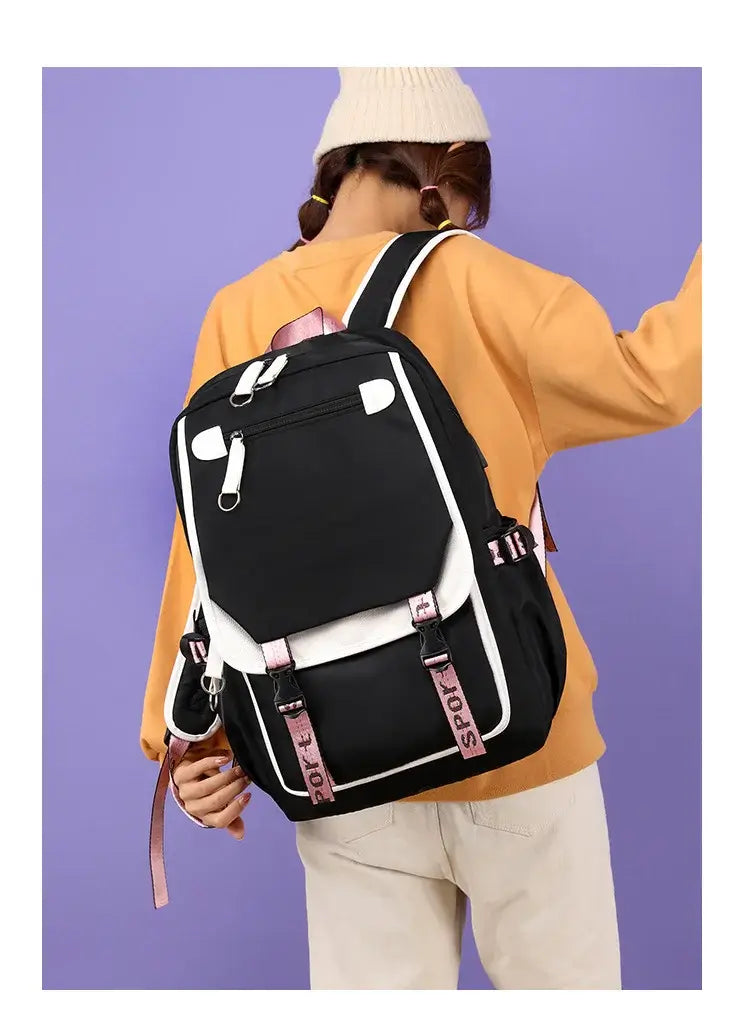 Kamado Tanjirou Backpack: Large Capacity Anime School Bag