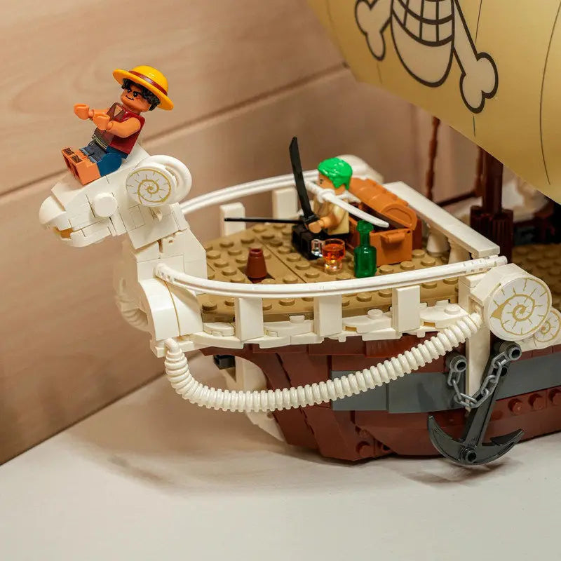 One Piece Going Merry Building Blocks: Pirate Ship Assembly Toy