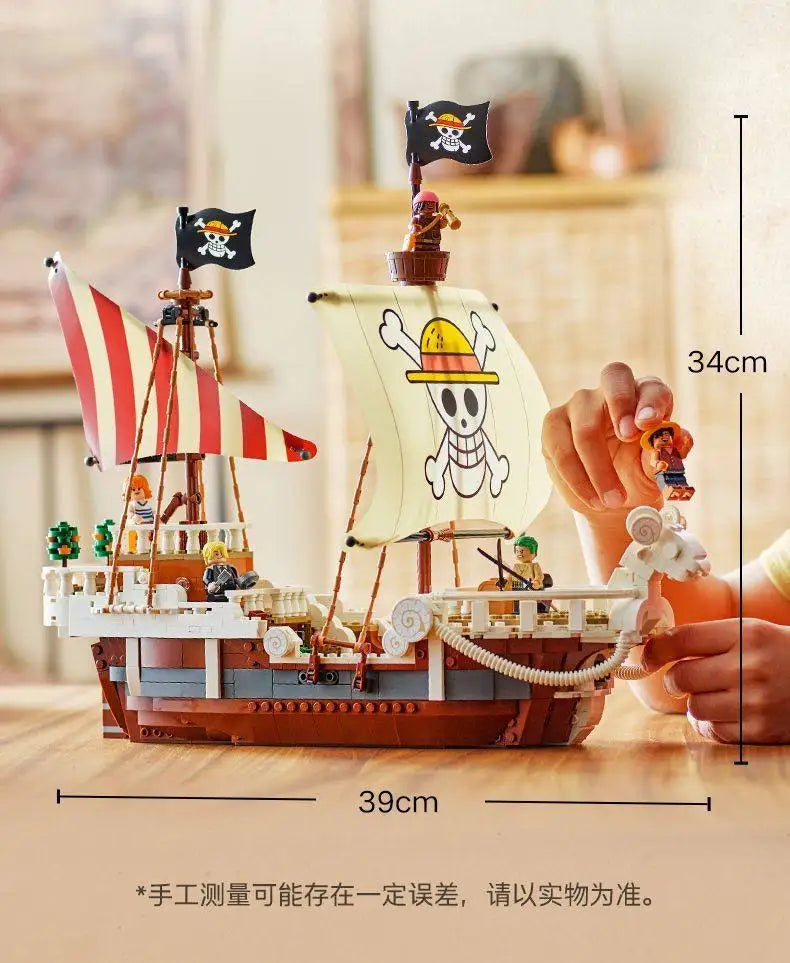 One Piece Going Merry Building Blocks: Pirate Ship Assembly Toy