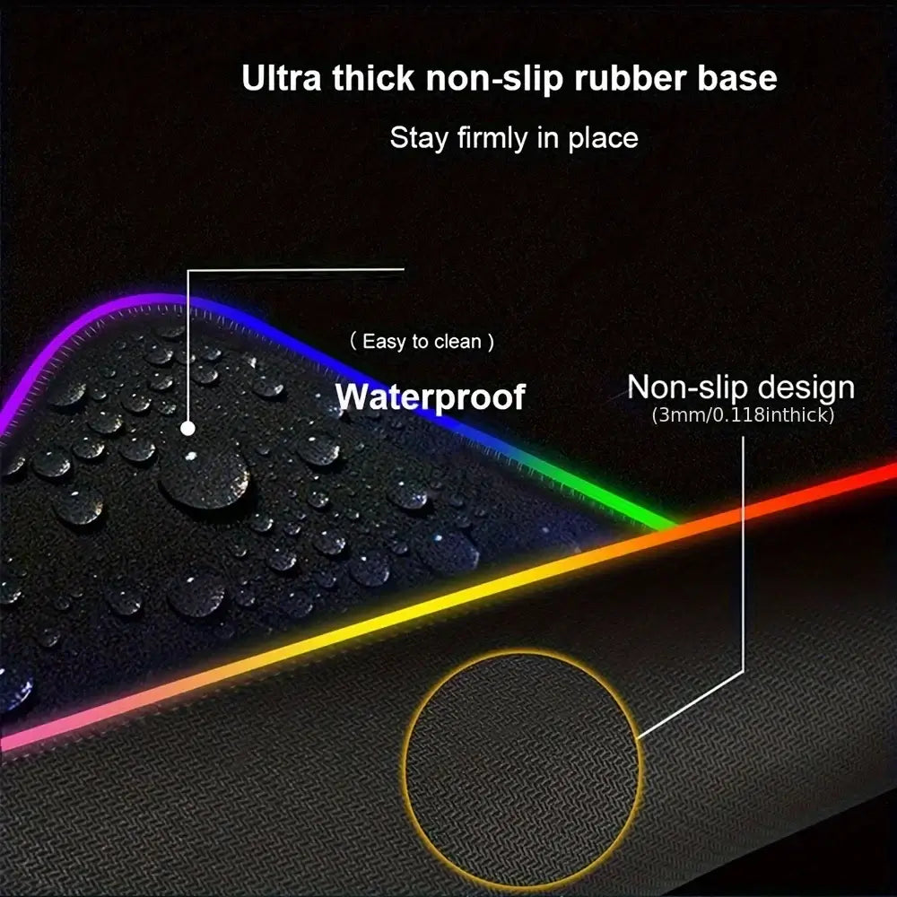 Itachi Uchiha RGB Mouse Pad: Anime LED Desk Mat