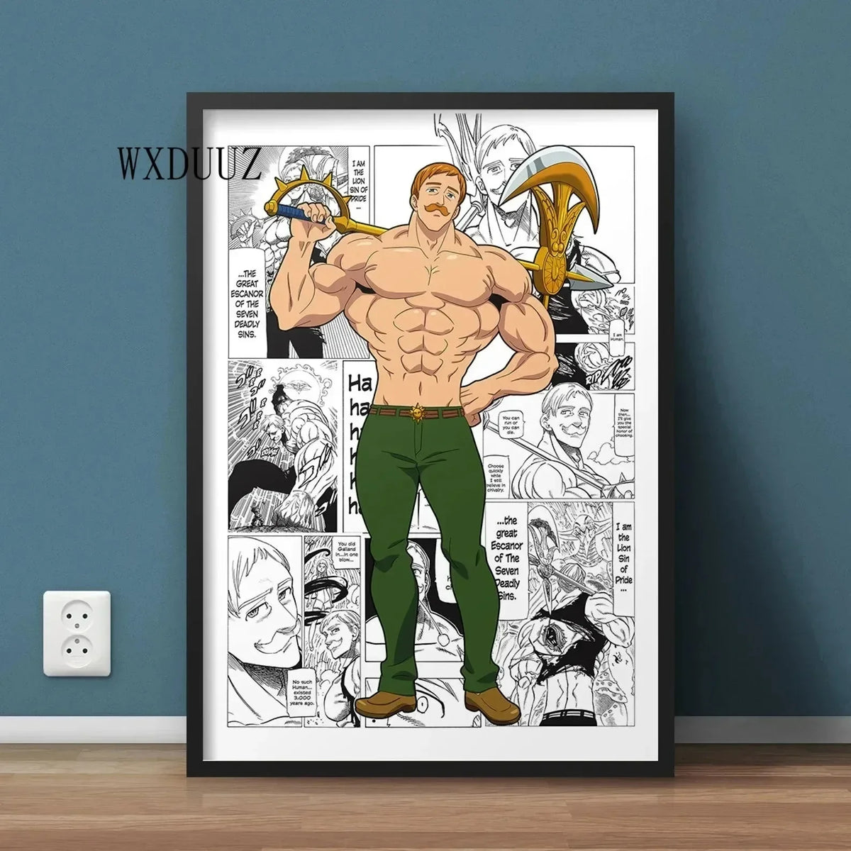 Japan Anime Figure The Seven Deadly Sins Poster Black and White Vintage Ban/King Canvas Print Wall Art Home Kawaii Room Decor