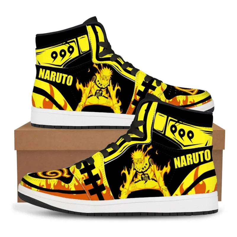 Naruto Anime High Top PU Leather Sneakers | Street Sport